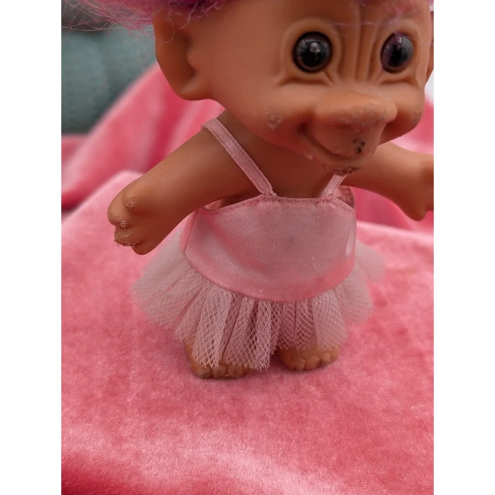 Troll Doll Pink Tutu Gem Earring 5